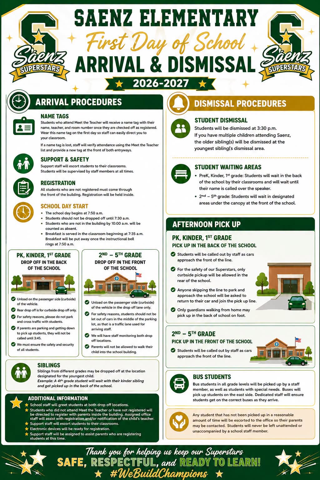 Arrival and Dismissal